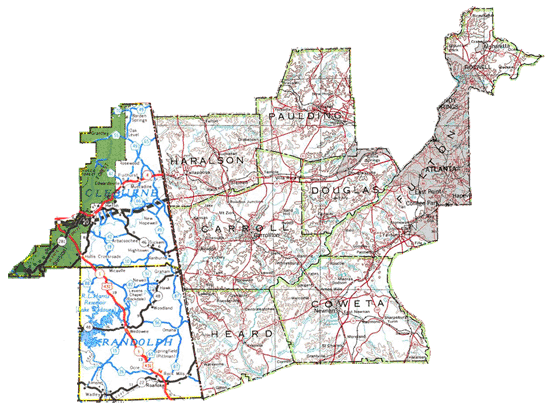 neighboring county map