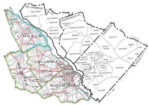 Columbia GA Map