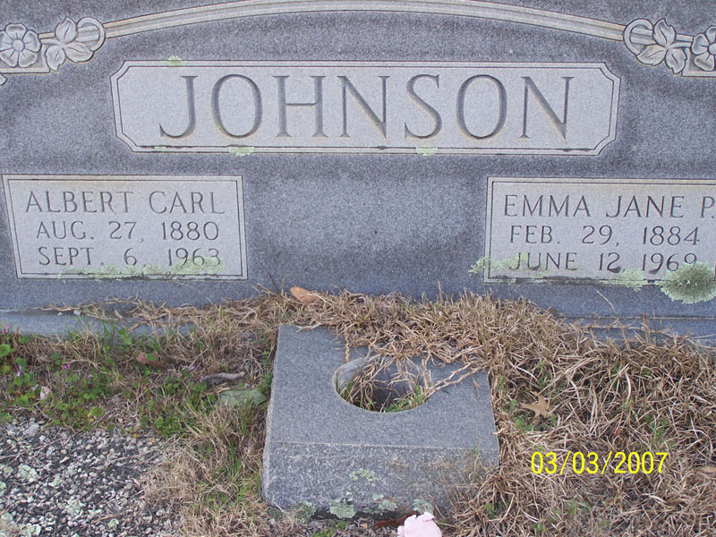 Albert Carl & Emma Jane Johnson