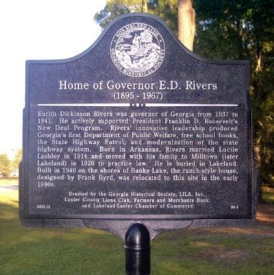Home of Governor E. D. Rivers