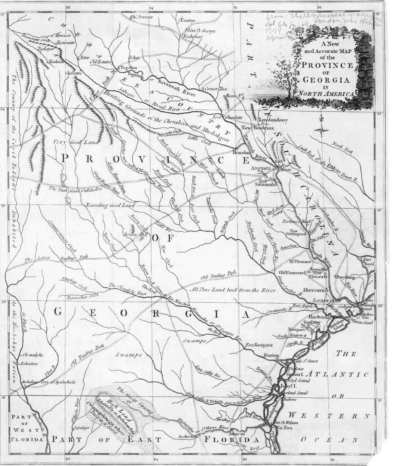 1779 Map of Georgia