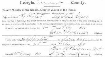 Marriage Certificate of Andrew E. Probst and Mabel Rogers