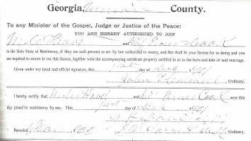 Marriage Certificate of Miles Head and Emma Cook