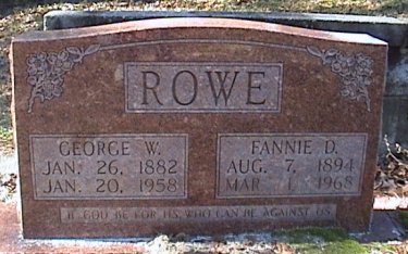 George & Fannie Rowe