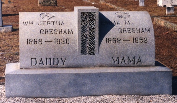 Wm. Jeptha &amp; Emma Gresham